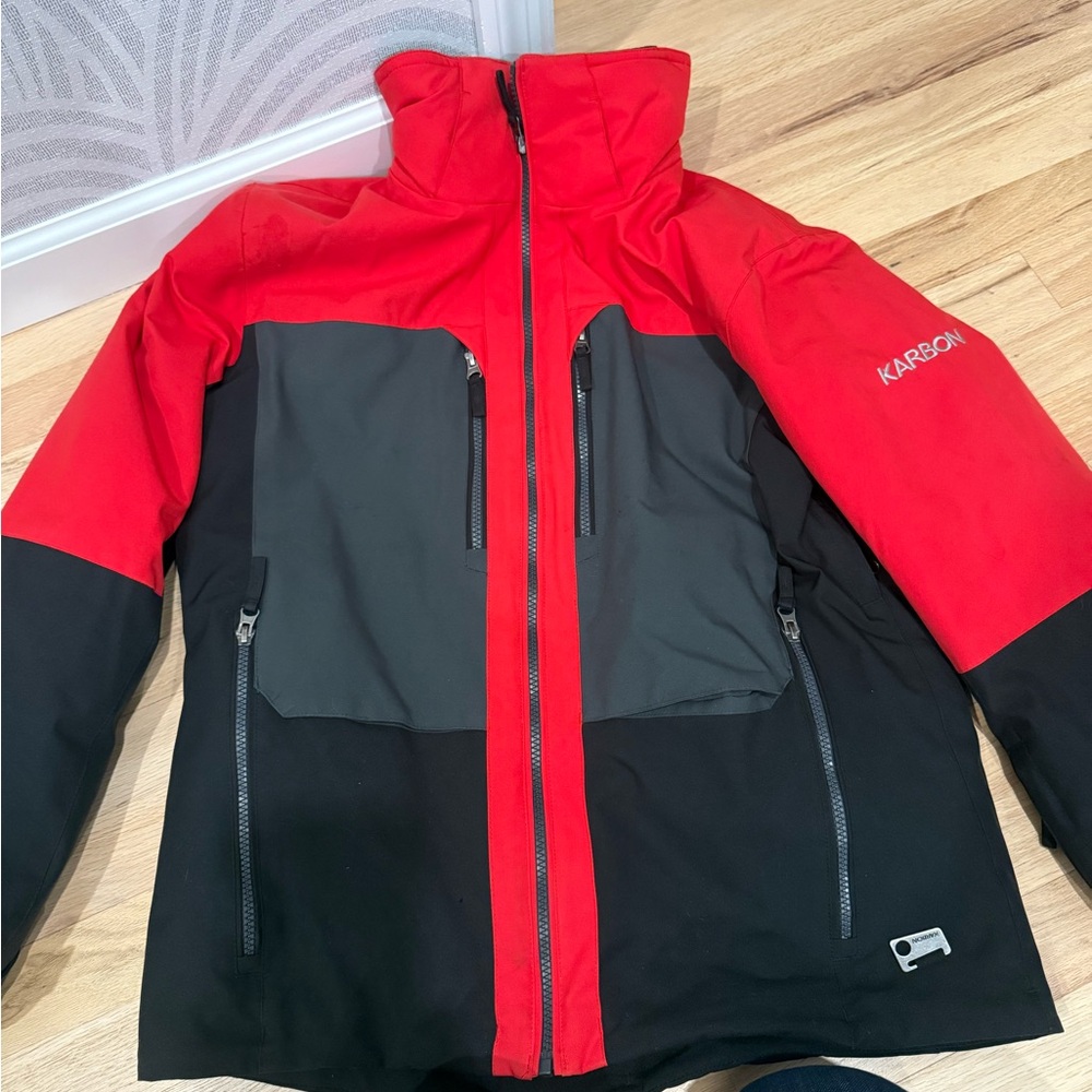 Karbon Red and Black Ski Jacket